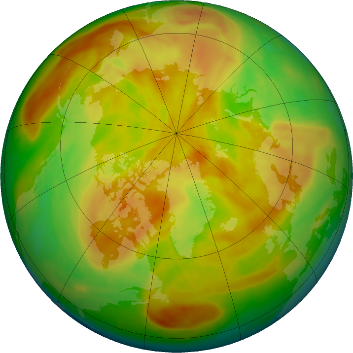 Arctic ozone map for 22 April 2016